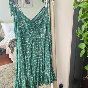 Free People Green Flowly Sundress